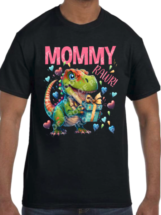 T-Rex Dinosaur Girl (Family Birthday T-Shirts)