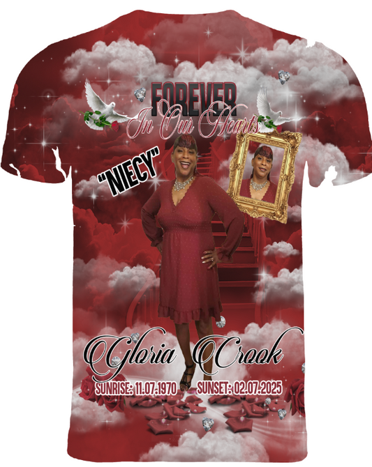 Custom Memorial 3D T-Shirt (Gloria Crook)