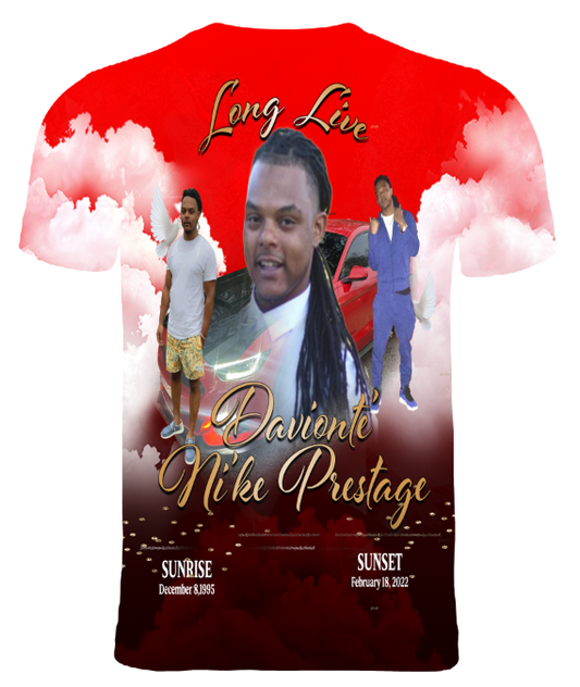 3d All Over Print Memorial T-Shirt (Davion Prestage)