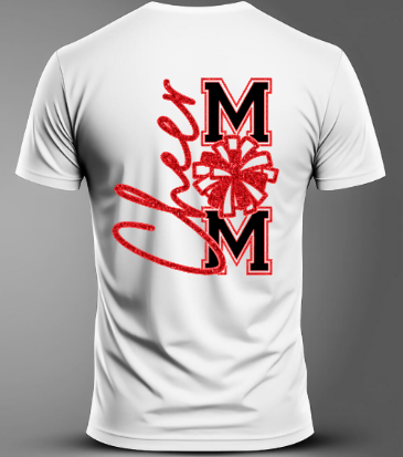 Cheer Mom T-Shirt Add to the Back of My T-Shirt Print (1 Week Turn-Around Time)
