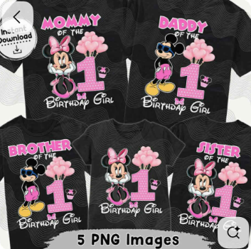 Minnie Mouse (Family Birthday T-Shirts)