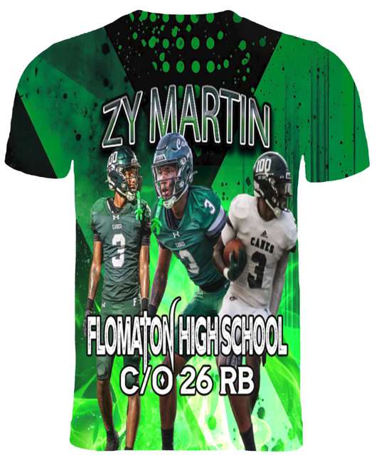 3d All Over Print Football T-Shirt (Zy Martin)