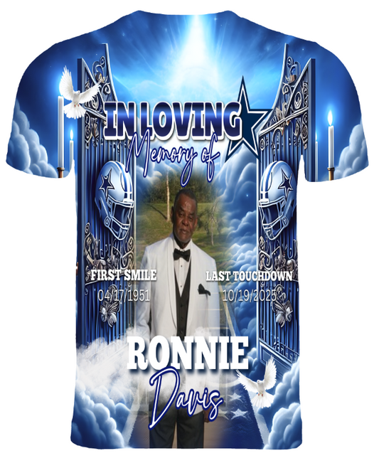 3d All Over Print Memorial T-Shirt (Ronnie Davis)