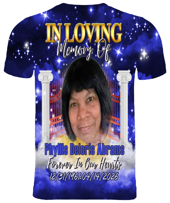 3d All Over Print Memorial T-Shirt (Phyllis Deloris Abrams)
