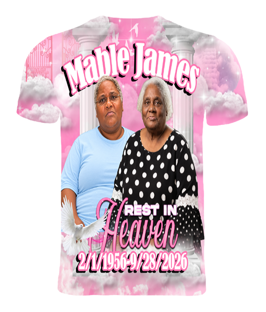 3d All Over Print Memorial T-Shirt (Mable James)