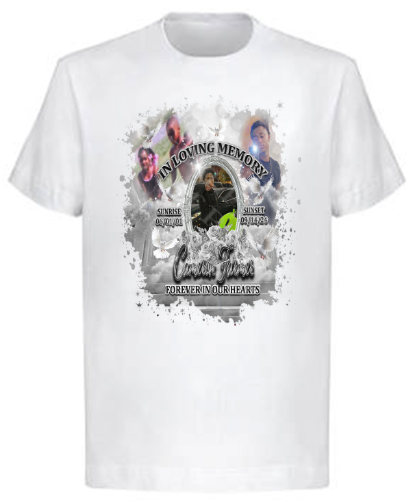 Cameron Farmer Center Print Memorial T-Shirt