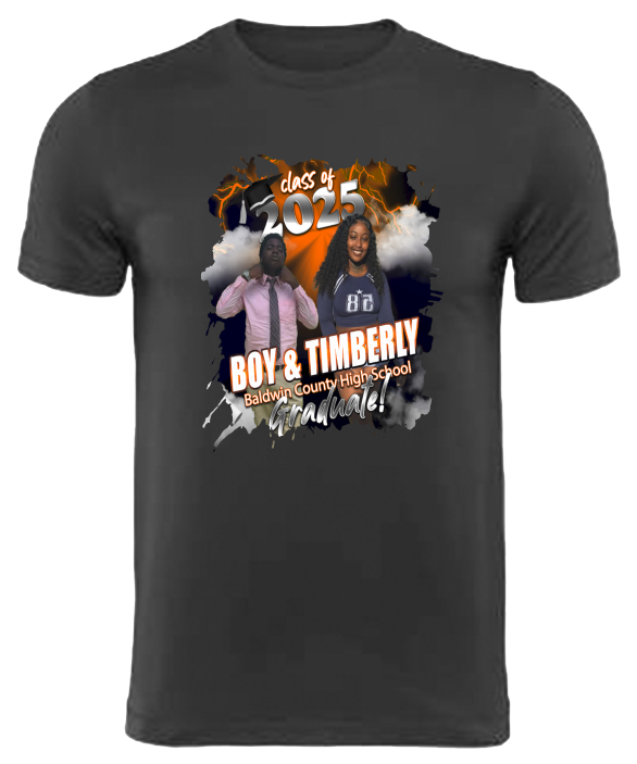 (Boy & Timberly) Graduation Center Print T-Shirt