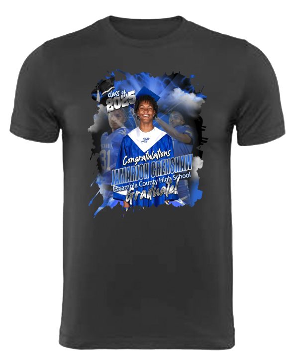 (Jamarion Crenshaw) Graduation Center Print T-Shirt
