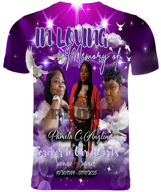 3d All Over Print Memorial T-Shirt (Pamela Anglin)