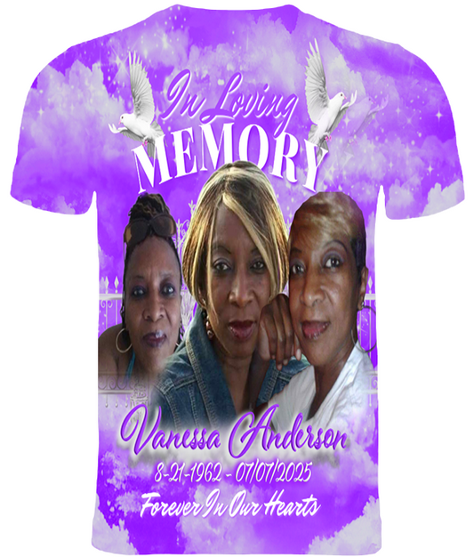 3d All Over Print Memorial T-Shirt (Vanessa Anderson)