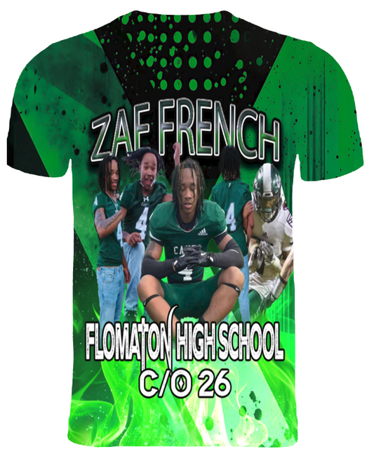 3d All Over Print Football T-Shirt (Zae French)