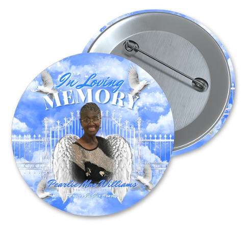 Memorial Button (Pearlie Mae Williams)