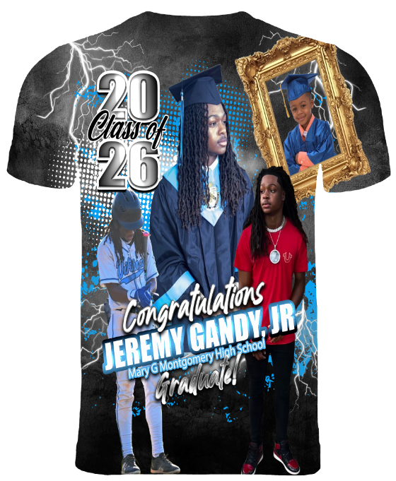 (Jeremy Gandy, Jr) Graduation 3D T-Shirt