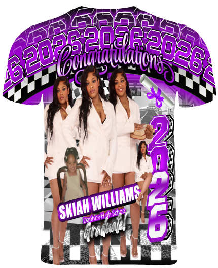 (Skiah Williams) Graduation 3D T-Shirt