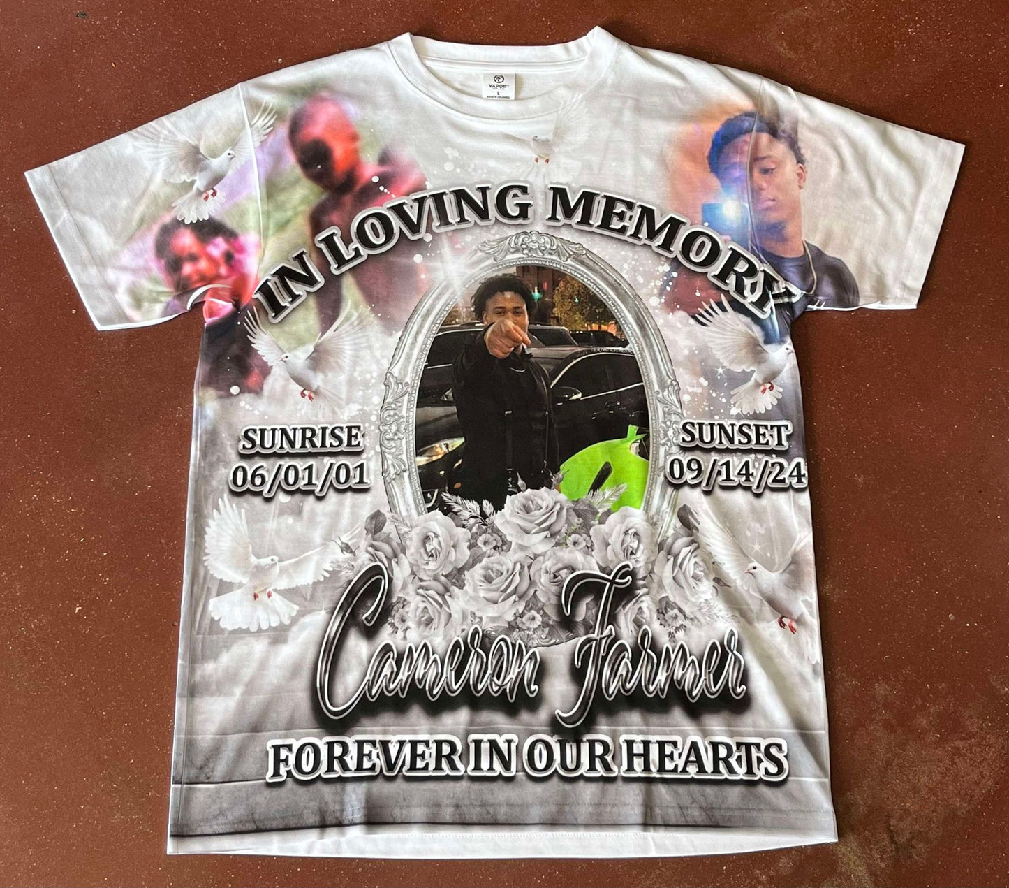3d All Over Print Memorial T-Shirt (Camron Farmer)
