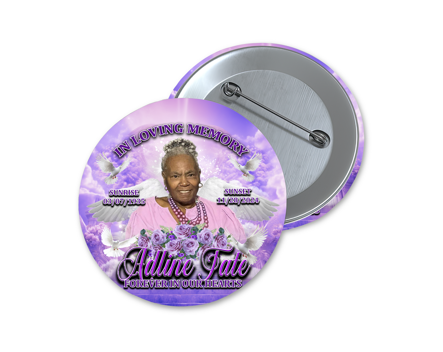 Custom Memorial Button (Name)