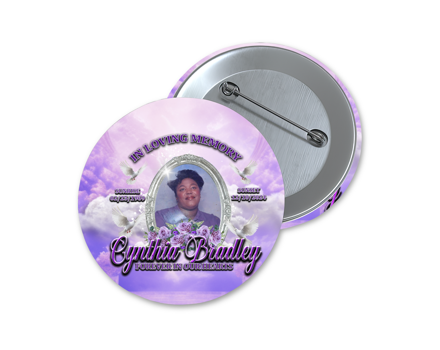 Custom Memorial Button (Name)