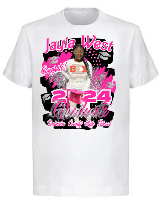Custom Graduation Center Print T-Shirt (Less than 10 T-Shirts)