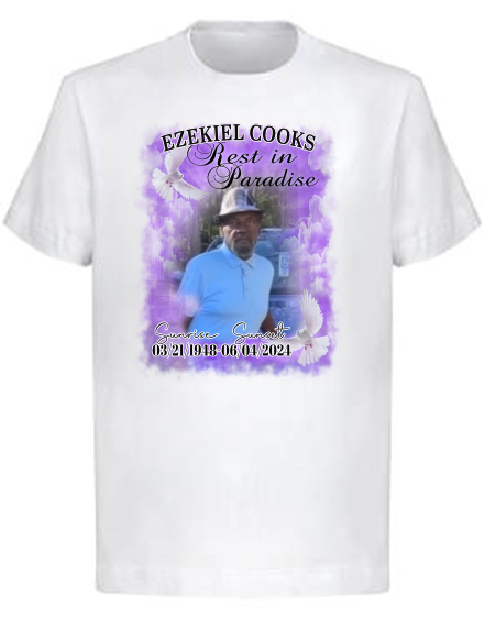 Ezekiel Cooks Center Print Memorial T-Shirt
