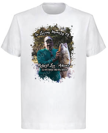 Robert Lee Adams Center Print Memorial T-Shirt