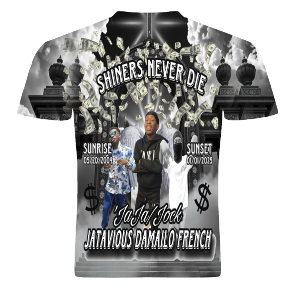 Custom Memorial 3D T-Shirt (Ja'Tavious French)