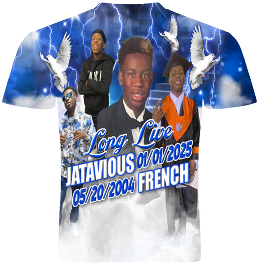 Custom Memorial 3D T-Shirt (Ja'Tavious French)