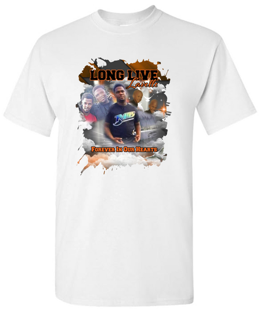 Custom Memorial Center Print T-Shirt (Lavelle)