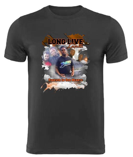 Custom Memorial Center Print T-Shirt (Lavelle)