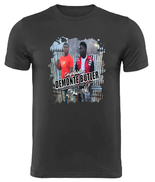 (Demonte Butler) Graduation Center Print T-Shirt