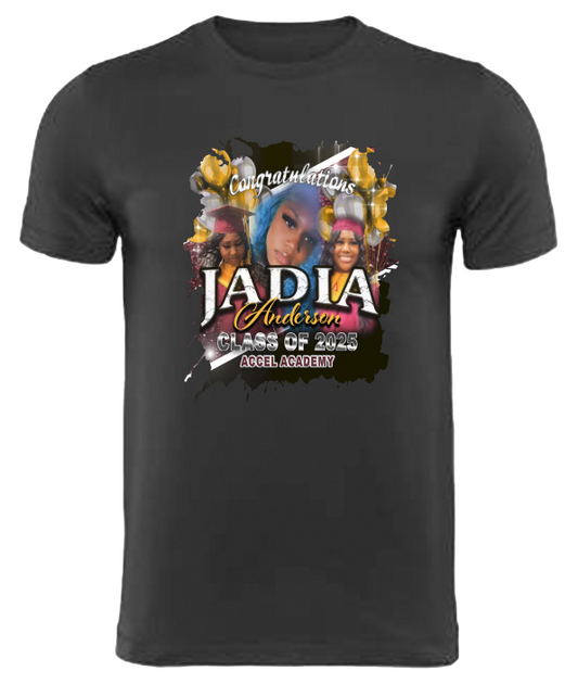 (Jadia Anderson) Graduation Center Print T-Shirt