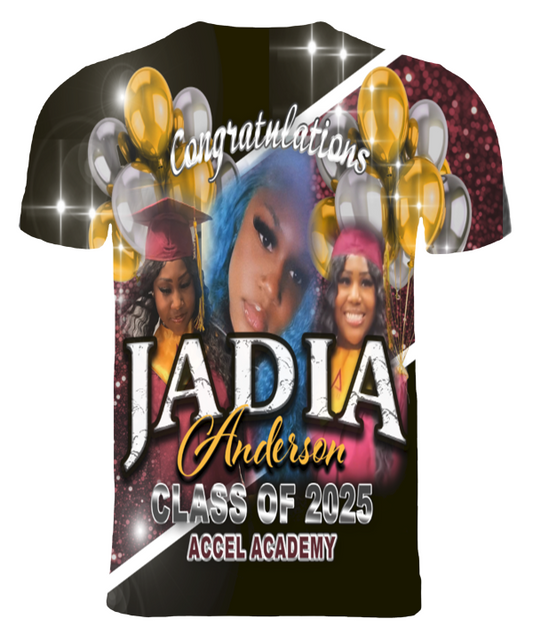 (Jadia Anderson) Graduation 3D T-Shirt