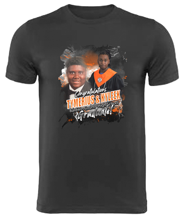 (Tymerius & Kyleek) Graduation Center Print T-Shirt