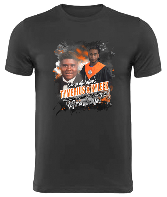 (Tymerius & Kyleek) Graduation Center Print T-Shirt