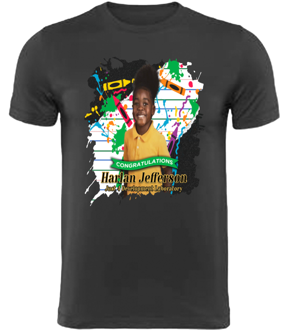 (Harlan Jefferson) Graduation Center Print T-Shirt