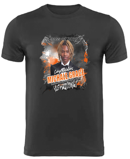 (Michale Grace) Graduation Center Print T-Shirt