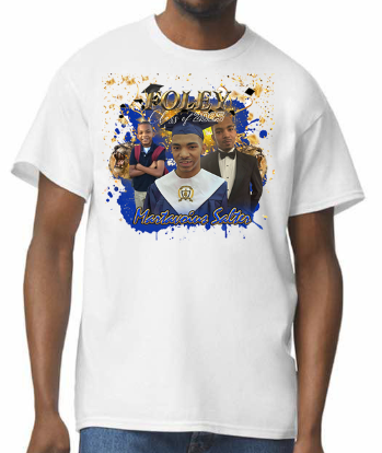 (Martavoius Salter) Graduation Center Print T-Shirt