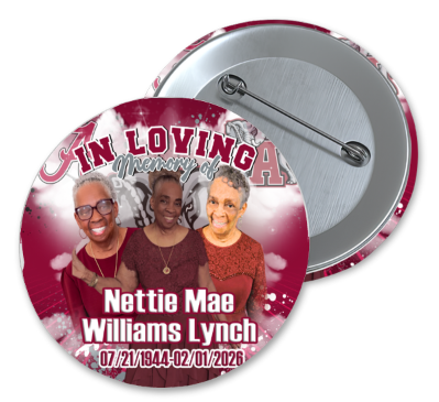 Memorial Button (Nettie Mae Williams Lynch)