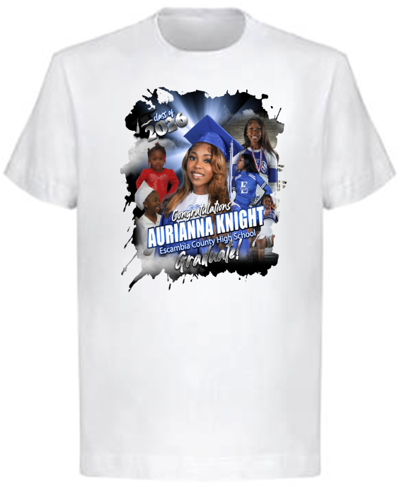 (Aurianna Knight) Graduation Center Print T-Shirt