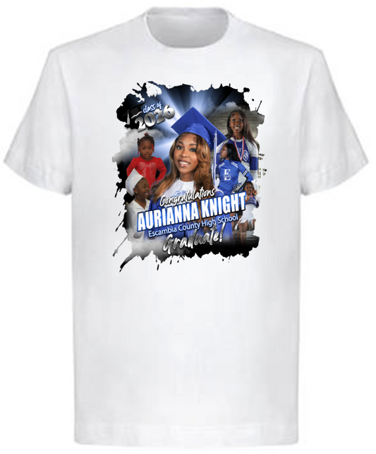 (Aurianna Knight) Graduation Center Print T-Shirt