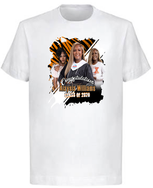 (Alaysia Williams) Graduation Center Print T-Shirt