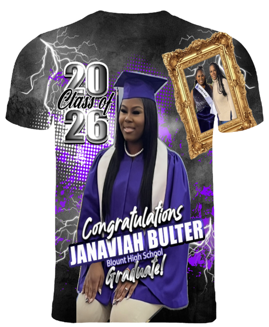 (Janaviah Bulter) Graduation 3D T-Shirt