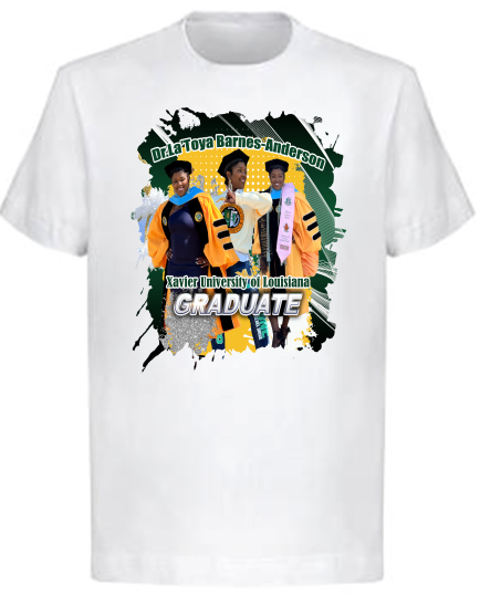 (Dr. La’Toya Barnes-Anderson) Graduation Center Print T-Shirt