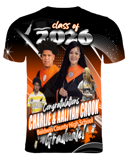 (Charlie & Aaliyah Crook) Graduation 3D T-Shirt