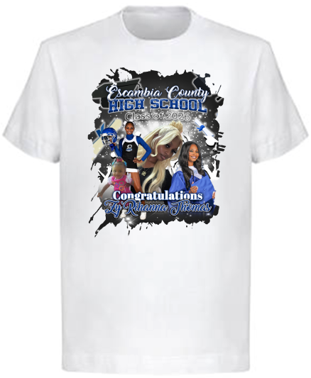 (Zy’Rihanna Thomas) Graduation Center Print T-Shirt