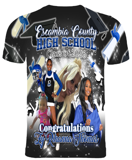 (Zy’Rihanna Thomas) Graduation 3D T-Shirt
