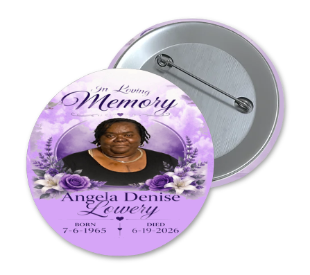 Memorial Button (Angela Denise Lowery)