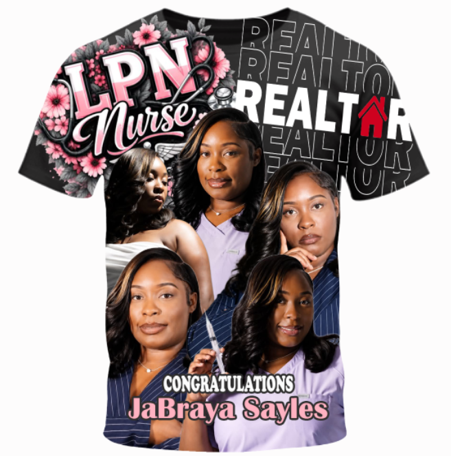 (JaBraya Sayles) Graduation 3D T-Shirt *Deadline for Ordering 07/25/2026*
