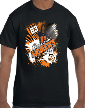 Football Center Print Memorial T-Shirt