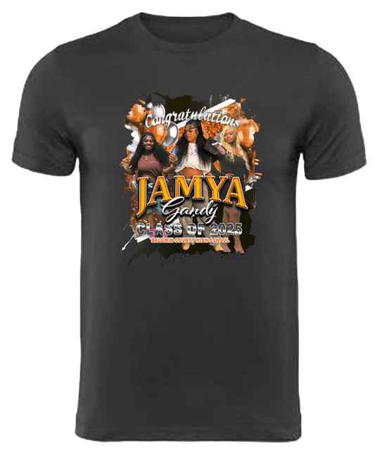 (Jamya Gandy) Graduation Center Print T-Shirt