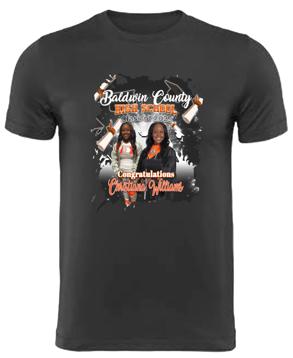 (Christiana Williams) Graduation Center Print T-Shirt
